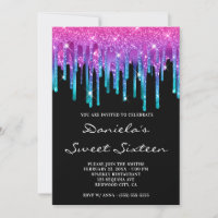 Douille noire brillante rose Turquoise brillante 1