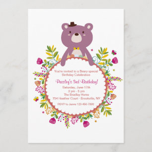 Invitation d'ours d'anniversaire