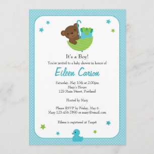 Invitation d'ours de nounours