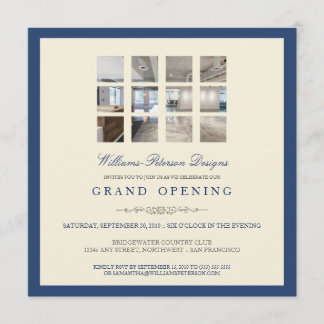 Invitation d'ouverture d'une grande photo moderne 