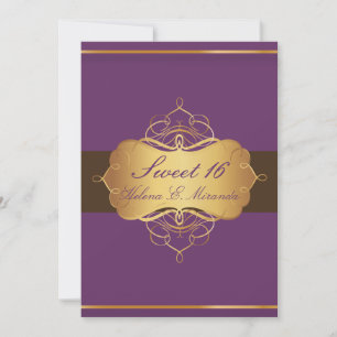 Invitation Doux 16/ chocolat prune/ tiara