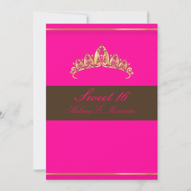Invitation Doux 16/ tiara de chocolat rose (Devant)