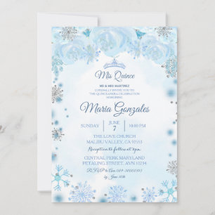 Invitation Doux Bleu Saison Douce 15e Anniversaire