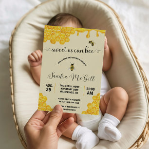 Invitation Doux comme Can Bee ! Abeille de miel, Miel, Baby s