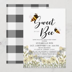 Invitation Doux comme peut Bee Drive-by Baby shower