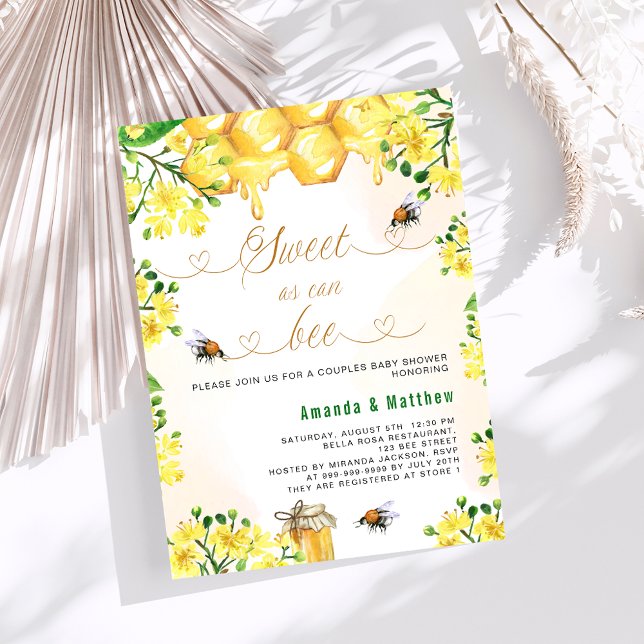 Invitation Doux comme peut être jaune Baby shower de couples  (Créateur téléchargé)