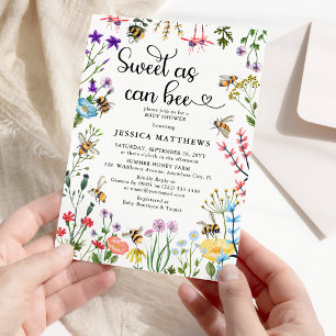 Invitation Doux comme peut l'être une abeille Fleur sauvage B