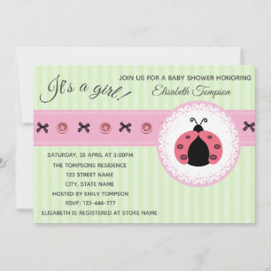 Invitation Doux mignon baby shower de poulie moderne