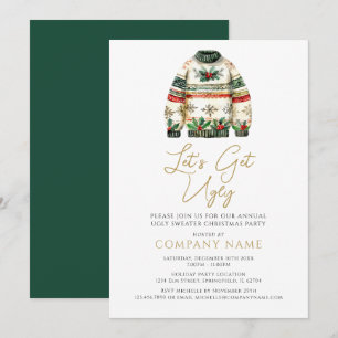 Invitation Doux moche Noël Corporate Party
