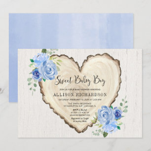Invitation Doux petit garçon rustique valentines douche cardi