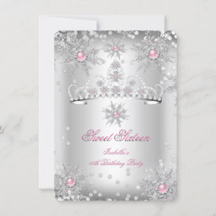 Invitation Douze Ans Sucrés Rose Clair Argent Merveilleux Mon