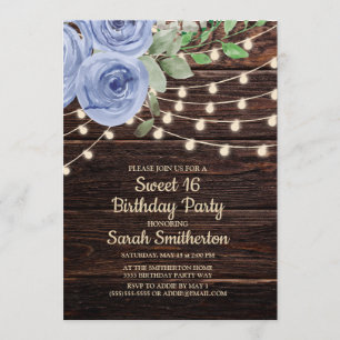 Invitation Douze piges sucrés Éclairages de ficelle de bois r
