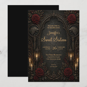Invitation Douzième anniversaire gothique vintage