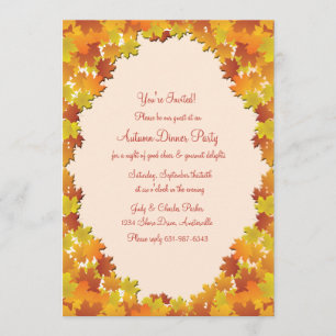 Invitation d'ovale de feuillage d'automne