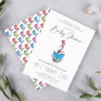 Invitation Dr. Seuss - Le chat dans la douche Casquette Invit