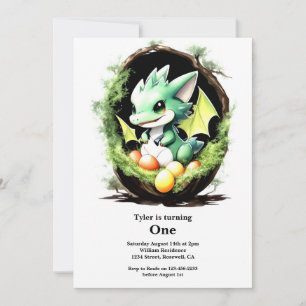 Invitation Dragon 1er anniversaire