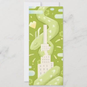 Invitation Dragon de Jade dans la ville - Style funky mignon