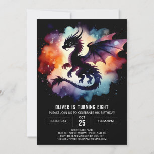 Invitation Dragon mystique Anniversaire modifiable