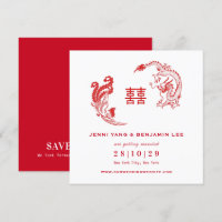 Dragon-Phoenix Mariage Chinois Enregistrer La Date