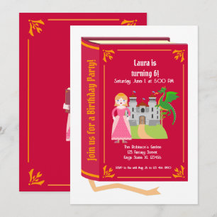 Invitation Dragon Slayer Histoires chevalier fête d'anniversa