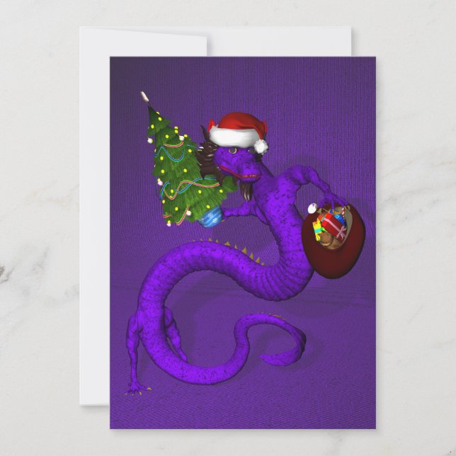 Invitation Dragon violet (Devant)