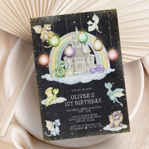 Invitation Dragon Whimsical Magique fête d'anniversaire