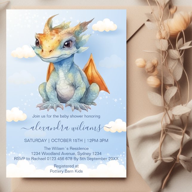 Invitation Dragons Fairy Tale Dragon Baby shower (Créateur téléchargé)