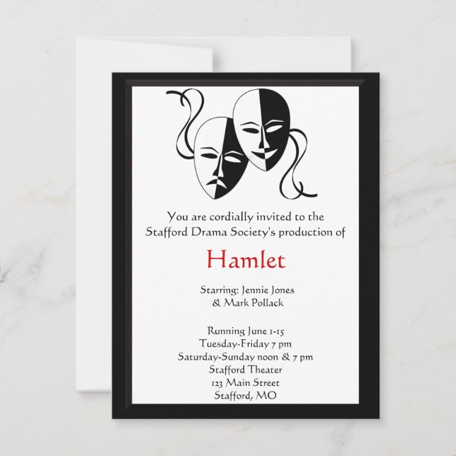 Invitation dramatique et théâtrale (Devant)
