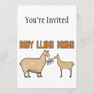 Invitation Drame de lama de bébé