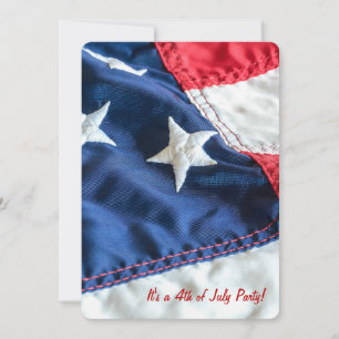 Invitation drapeau 4 juillet