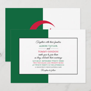 Invitation Drapeau algérien, Drapeau algérien Mariage