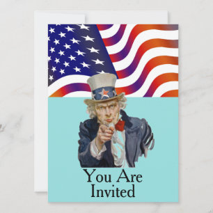 Invitation Drapeau américain