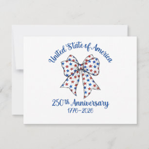 Invitation Drapeau américain du 4 juillet vintage 250 ans 177
