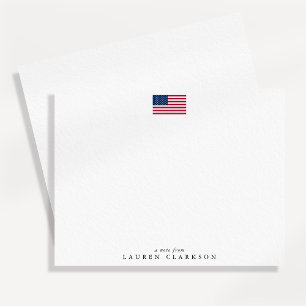 Invitation Drapeau Américain Patriote Minimaliste Blanc 4 Jui