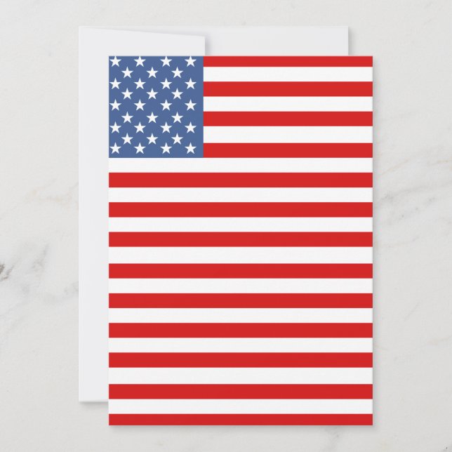 Invitation Drapeau américain pour le quatre juillet (Devant)