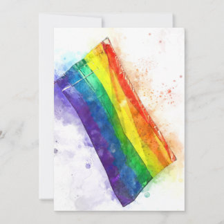 Invitation Drapeau arc-en-ciel gris