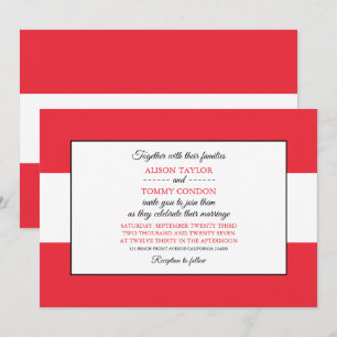 Invitation Drapeau autrichien, Drapeau autrichien Mariage