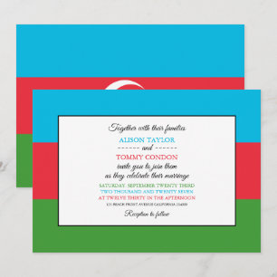 Invitation Drapeau azerbaïdjanais, Drapeau azerbaïdjanais Mar