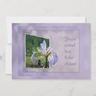 Invitation Drapeau bleu - Iris sauvage