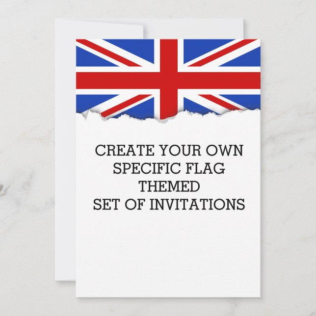 Invitation Drapeau britannique (Devant)