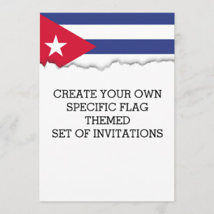 Invitation Drapeau classique de Cuba