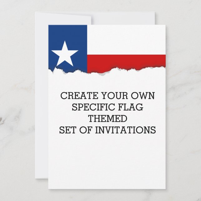 Invitation Drapeau classique d'état du Texas (Devant)