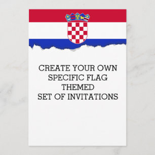 Invitation Drapeau croate