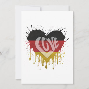 Invitation Drapeau d'Allemagne Amour