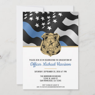 Invitation Drapeau d'application de la loi de l'Académie de p