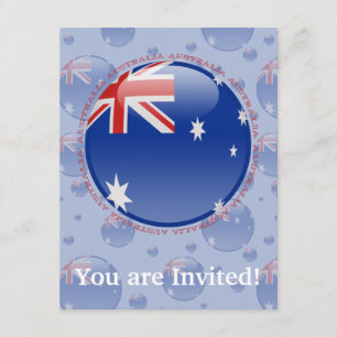 Invitation Drapeau de bulle de l'Australie