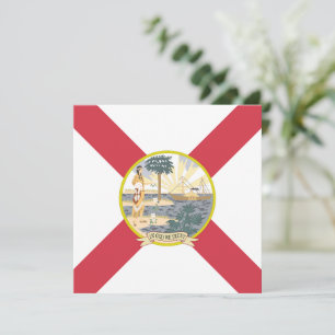 Invitation Drapeau de la Floride : l'État ensolleillé des Flo