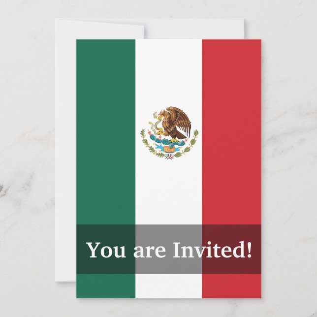 Invitation Drapeau de la plaine du Mexique (Devant)