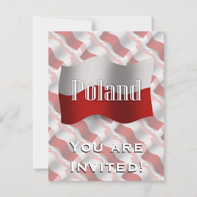 Invitation Drapeau de la Pologne (Devant)
