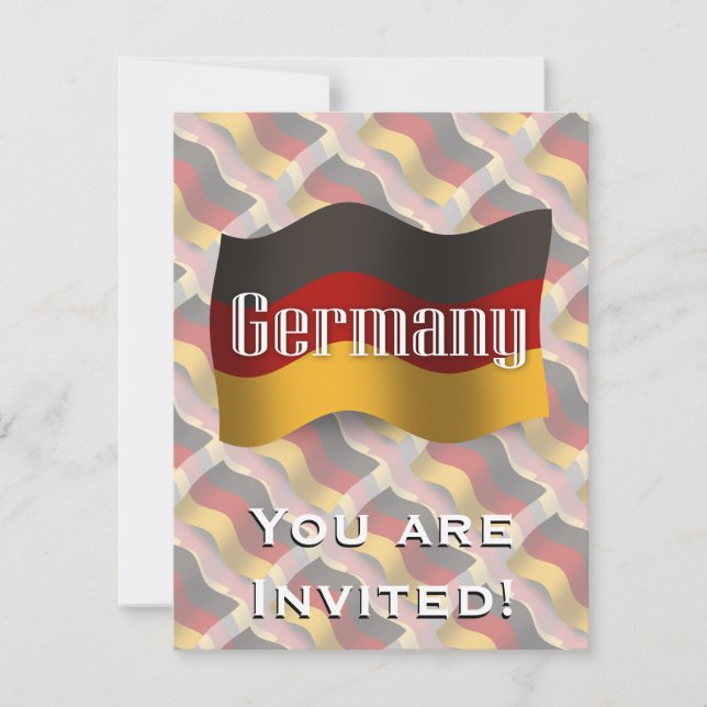 Invitation Drapeau de l'Allemagne (Devant)